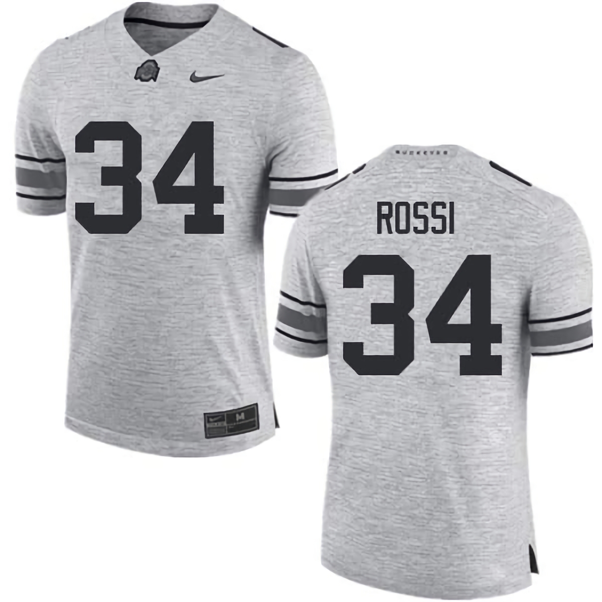 Mitch Rossi Ohio State Buckeyes Men's NCAA #34 Nike Gray College Stitched Football Jersey NVF1856TR